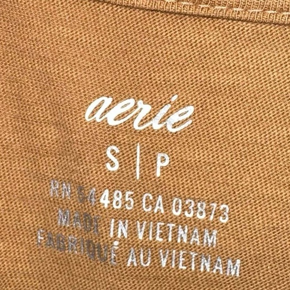 Aerie Distressed Oversized Gold Tee Shirt - Picture 3 of 4